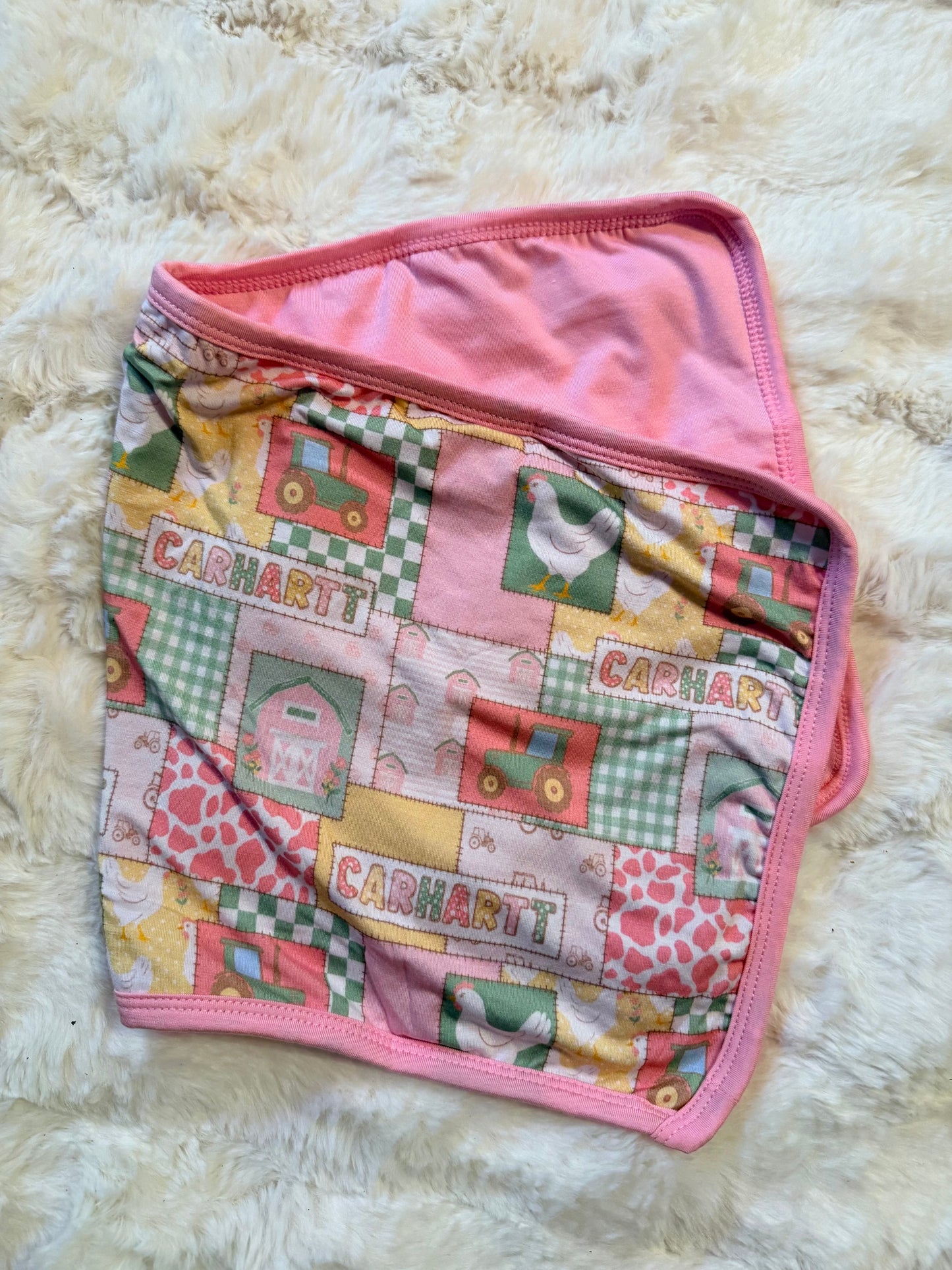 Bamboo burp rag pink Carhartt