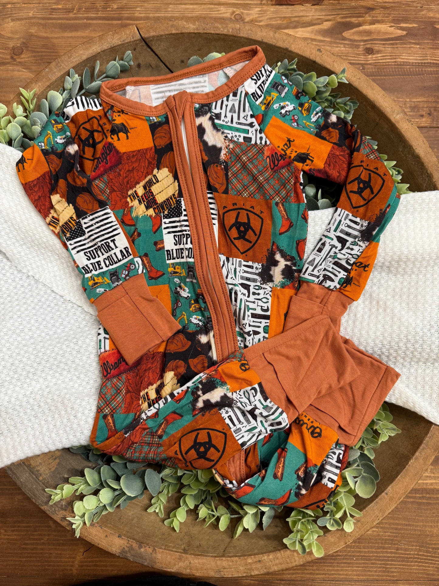 Bamboo zippy support blue collar