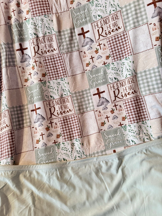 Bamboo blanket- He is risen