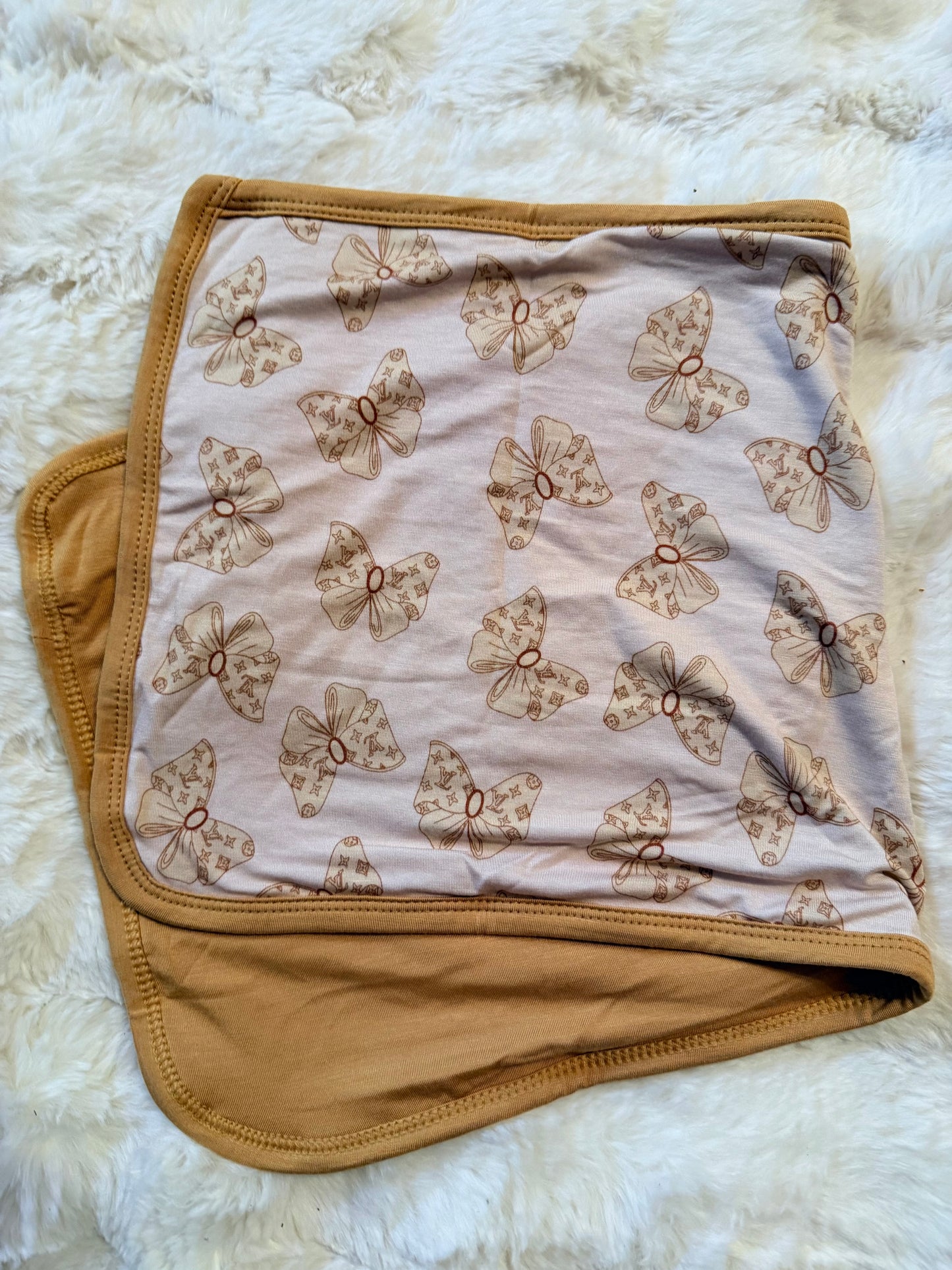 Bamboo burp rag boujie bows