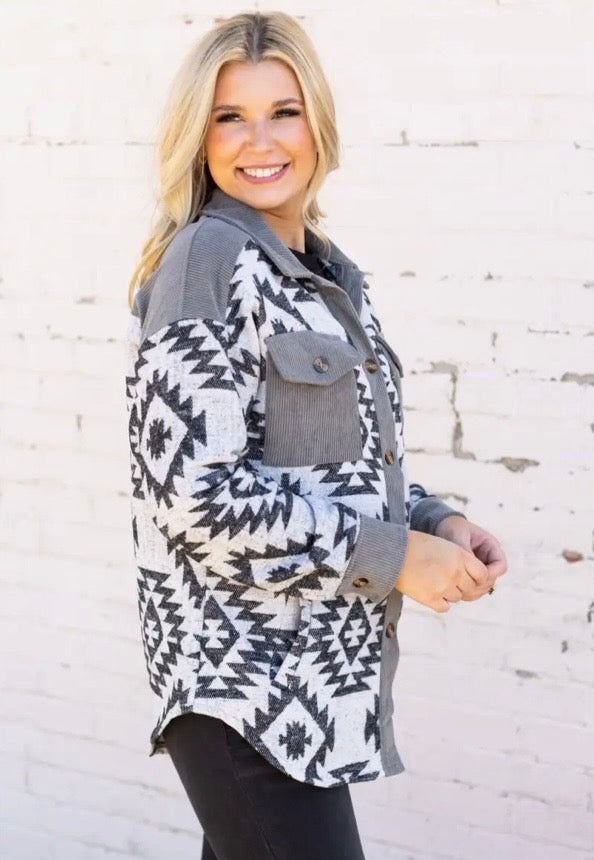 PREORDER- Western Aztec Patterned Jacket