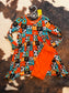 Orange western dress and leggings