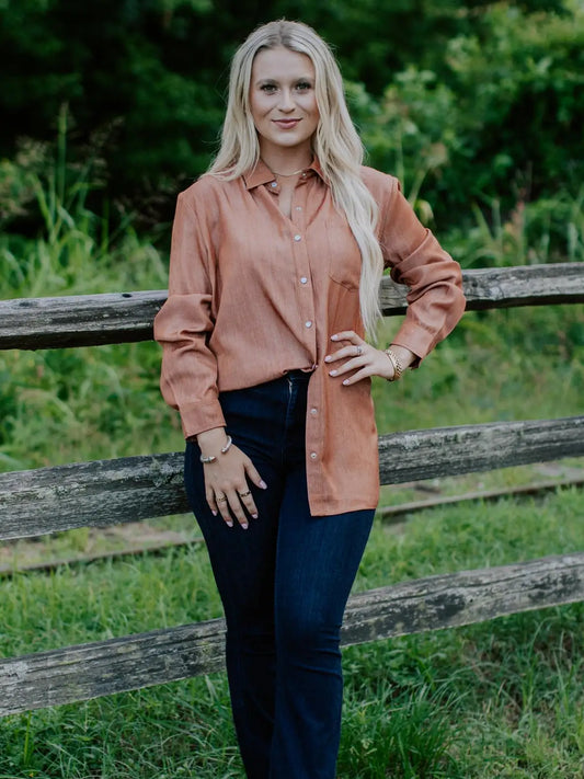 PREORDER- Pearl Snap Button Up Shirt